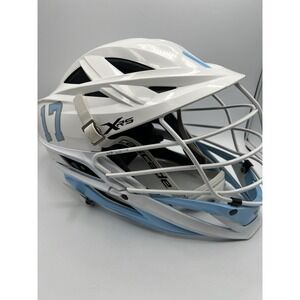 Cascade Official XRS Lacrosse Helmet White Carolina Baby Blue Adult Adjustable